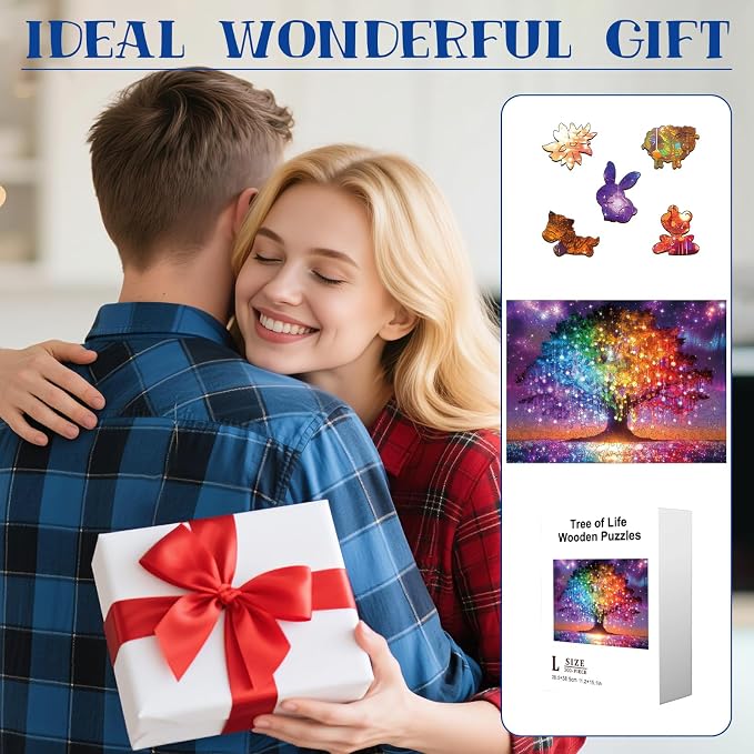 300pcs Wooden Puzzles for Adults Unique Animal Shaped Pieces | Colorful Funny - Image 7