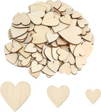 DERAYEE 100Pcs Unfinished Wooden Hearts by WelcometotheDERAYEE