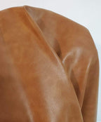 NAT Leathers | British Tan Pebbled Soft Faux Vegan Leather PU | 1 Yard Cut by - Image 6