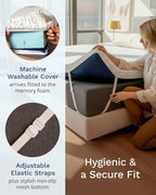 ViscoSoft 4 Inch Memory Foam Mattress Topper Queen - Image 4