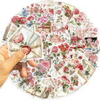 Vintage Rose Flower Scrapbooking Stickers - Image 2