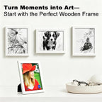 RPJC 8x10 inch Picture Frames Made of Solid Wood High Definition Glass - Image 2