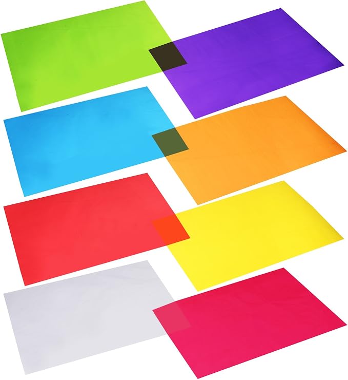 Outus 104 Pcs Colored Cellophane Sheets Cellophane Wrapping Paper by Outus