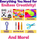 Blue Squid Arts & Crafts Box- 2800+ pcs Deluxe Craft Supplies Box, 2 Drawers - Image 7