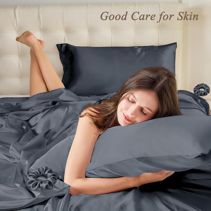 Queen Satin Pillowcase for Hair 2pc, Similar to Silk Pillow Cases, Easier Care - Image 2