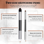 Kosiz 12 Pcs Blending Sponge Pen Double Headed Rub and Buff Washable Sketch - Image 3