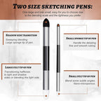 Kosiz 24 Pcs Blending Sponge Pen Double Headed Rub and Buff Washable Sketch - Image 3