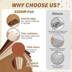 XSEINO 6 Rolls 12"x35" 1.4mm Thick Soft Felt Fabric Sheet 6 Assorted Earth Tone - Image 4