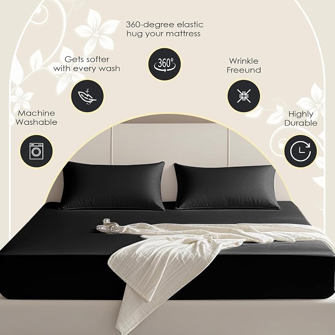 FreshCulture Twin XL Fitted Sheet Only – Premium Hotel-Quality Fitted Sheet - Image 4