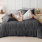 JOLLYVOGUE California King Comforter Set, Ultra-Soft Bed in a Bag Cal King Size - Image 6