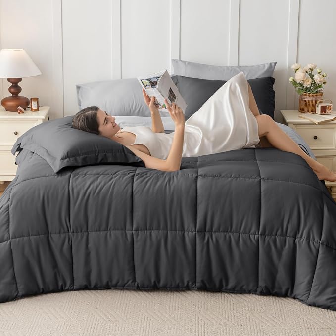 JOLLYVOGUE King Comforter Set, Ultra-Soft Bed in a Bag King Size 7 Pieces - Image 6
