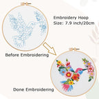 Nuberlic Bird Flower Embroidery Kit - Image 3
