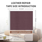 Leather Repair Patch Tape, Car Seat, Vinyl Leather Repair Kit - Image 2