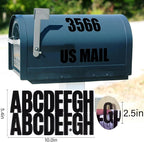 400 Pcs 24 Sheets Letter Stickers, Self Adhesive Waterproof 2.5 Inch Mailbox - Image 2