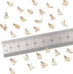 SANNIX 156Pcs/6 Sets Gold Letter Charms - Image 2