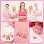 SANNIX 110Pcs Breast Cancer Charms, Breast Cancer Awareness Enamel Charm - Image 7