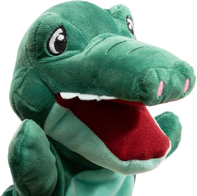 HollyHOME Hand Puppets Crocodile Plush Animal Zoo Alligator Puppets 14 Inches - Image 5
