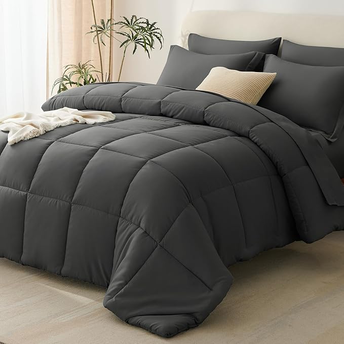 CozyLux Full Size Comforter Sets Dark Grey by CozyLux