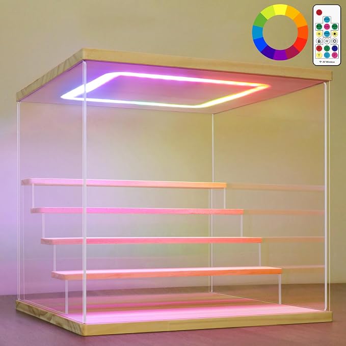 NONEMEY LED Acrylic Display Case, 5 Tier Display Case by NONEMEY