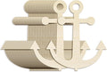 24 Pack 12 Inch Blank Anchor Cutout Unfinished Wood Anchor Slices Wooden by Anglechic