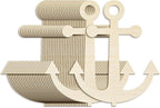 24 Pack 12 Inch Blank Anchor Cutout Unfinished Wood Anchor Slices Wooden by Anglechic