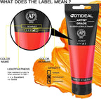 GOTIDEAL Acrylic Paint Scarlet Red Tubes Non Toxic Non Fading, Rich Pigments - Image 2