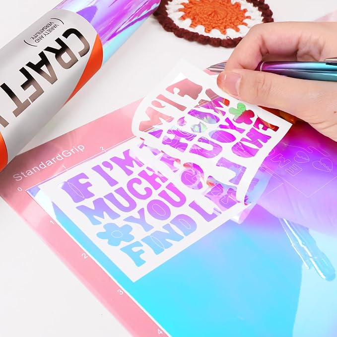 WRAPXPERT Holographic Permanent Vinyl, Color Shift Chrome Adhesive Vinyl Easy - Image 2