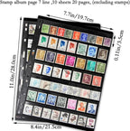 10 Sheets Stamp Pages Collector Stamp Album Page Stamp Pages - Image 2
