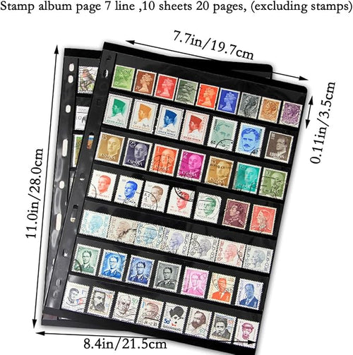 10 Sheets Stamp Pages Collector Stamp Album Page Stamp Pages - Image 2