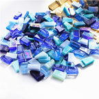 1.1lb Irregular Crystal Mosaic Tiles, Small Mosaic Tile DIY Hobbies Children by BTMIEY