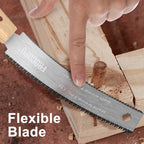 Frocopo Hand Saw Woodworking Tools, 6-Inch Pull Saw, Flexible Double-Edge Blade - Image 6