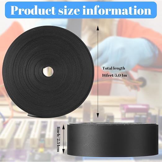 1 Inch Heat Shrink Tape Electrical Roll Black Shrink Wrap Tape Electrical Heat - Image 2