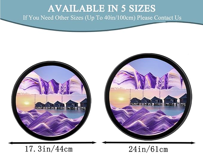 TNSLGHS Moving Sand Art, Wall Mounted Sand Art Liquid Motion, 360°Rotate Moving - Image 3