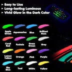 Roizefar Glow in the Dark Paint, 16 Colors 3D Permanent Acrylic Fabric Paints - Image 3