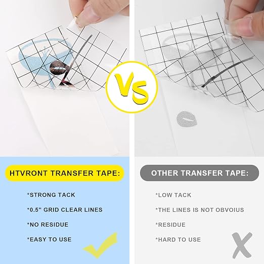 HTVRONT Transfer Tape for Vinyl, Strong Tack | For Shimmer Adhesive Vinyl - Image 3