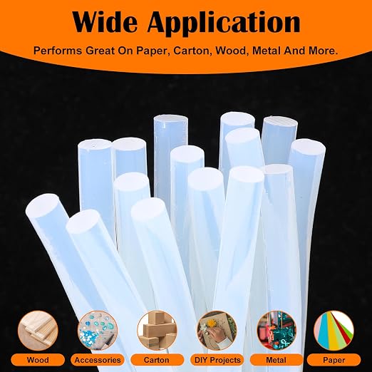 200 Pack Mini Hot Glue Sticks, 4 Inch and 8 mm Diameter High Viscosity - Image 7