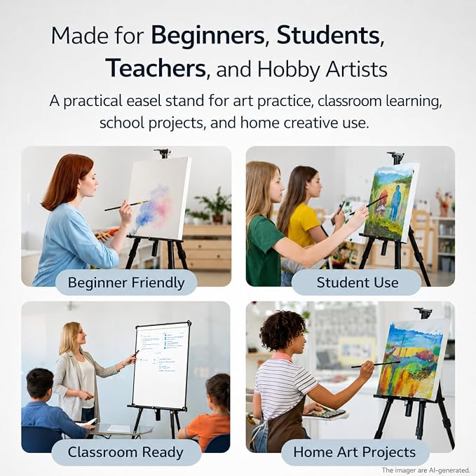 Art Painting Display Artist Easel Stand, Ns Jymb Portable Metal Adjustable - Image 9