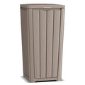 EasyUp Exterior Waste Bin with Cover, Weather-Resistant and UV-Protected Resin Garbage Container, Outdoor Receptacle for Terrace, Kitchen, Porch or Garden