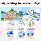 AREOPNMG 4 Pack Cityscape Paint by Numbers Kit - Image 7