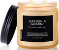 M&SENSE Gardenia Jasmine Scented Candle - 11.6oz Natural Soy Wax Clean Non Toxic 70-Hour Burn, 2-Wick Aromatherapy Candle for Bath & Office - Highly Scented Housewarming Gift for Mom Teacher Friends