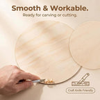 10 Pack Blank Unfinished Round Wood DIY Crafts Signs 2mm Basswood Sheets - Image 3