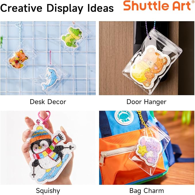 Shuttle Art 63 Pcs Magic Foam Texture Painting Kit Animal Series: 15 Animal - Image 7