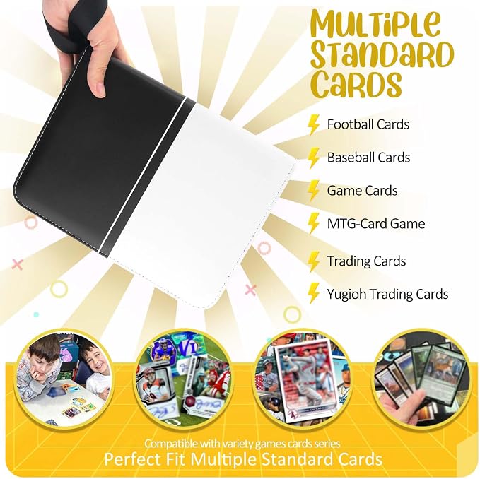 Card Binder 4 Pocket, Trading Card Holder Fits 400 Cards - Image 6