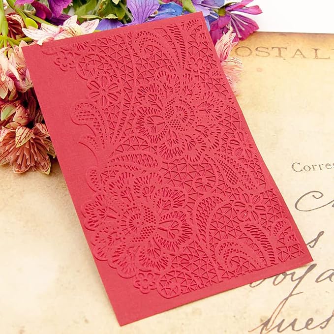 6Pcs Flower Snowflake Plastic Embossing Folder DIY Craft Template Molds Stamp - Image 4