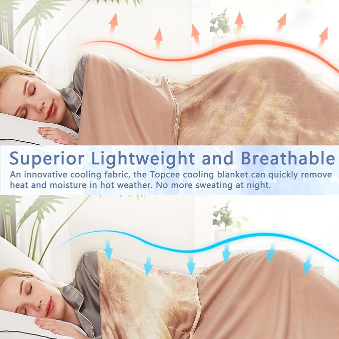Topcee Cooling Blankets for Hot Sleepers, Arc-Chill Q-Max >0.5 Cool Fiber - Image 5