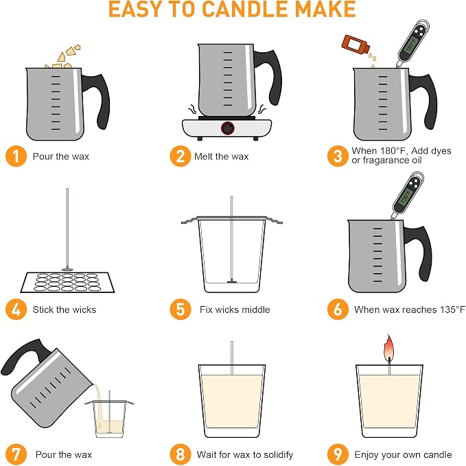 Ohcans Candle Making Kit Supplies, Soy Wax DIY Candle Making - Image 3