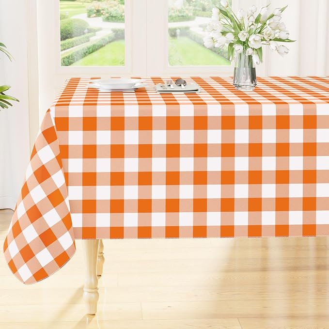 Smiry Rectangle Table Cloth, Waterproof Vinyl Tablecloth by Smiry