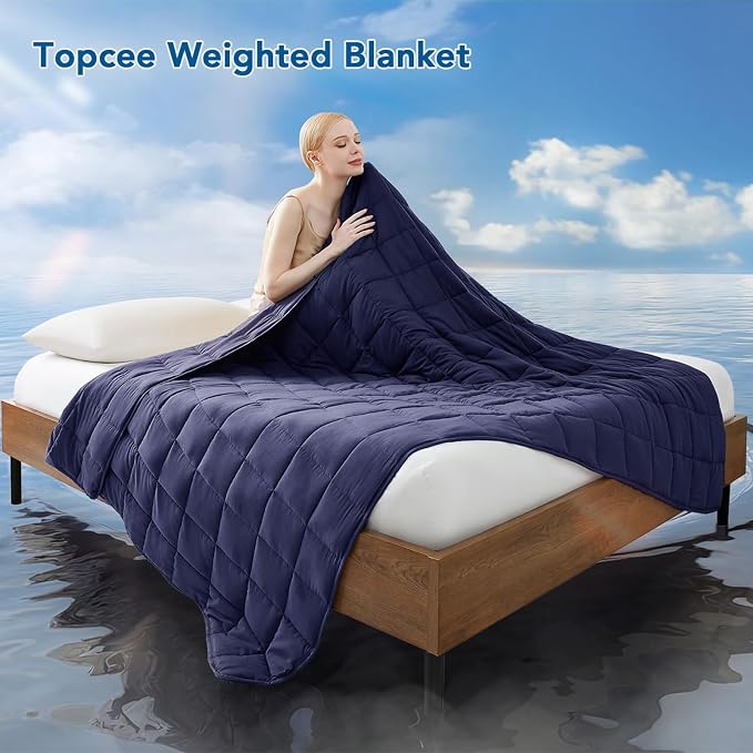 Topcee Weighted Blanket Cooling Throw Heavy Blanket - Image 2