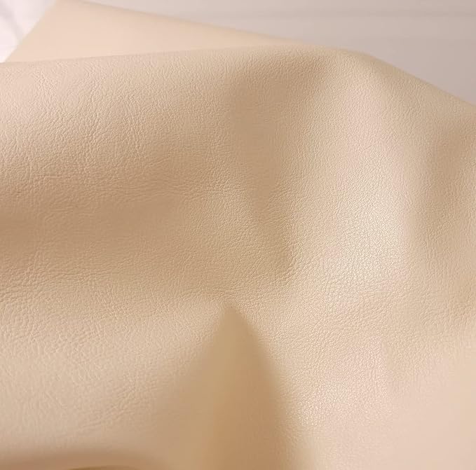 NAT Leathers | Bone Cream Ivory Soft Faux Vegan Leather PU Peta Approved Vegan by NATLeathers