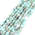 HAAMIIQII Natural Larimar Pebble Stone 5-8mm Small Irregular Freeform Tumbled - Image 5